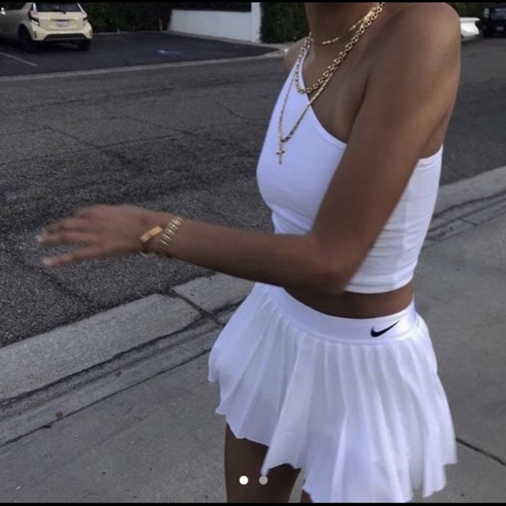 White nike Tennis Skirt